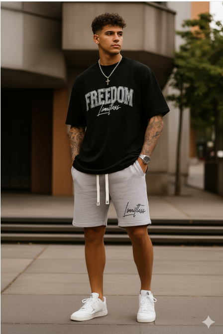 Conjunto Camisa Pantaloneta Oversize Premium